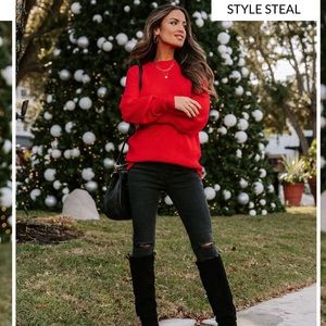 VICI red sweater NWOT SIZE SMALL